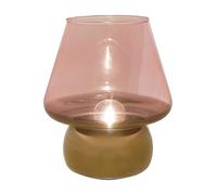 Hestia Pink & Gold Glass LED Light 20.5 cm Pink