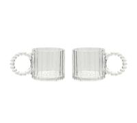 Hestia Set Of 2 Clear Cups Bobble Design Clear