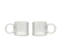 Hestia Set Of 2 Clear Cups Bobble Design Clear One Size