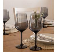 Hestia Set Of 2 Grey Ombre Wine Glass Grey