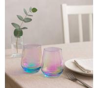 Hestia Set Of 2 Rainbow Tumbler Glass Multi One Size