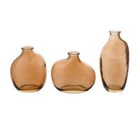 Hestia Set Of 3 Assorted Miniature Vases In Brown Brown One Size