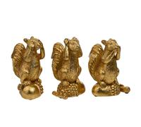 Hestia Set of 3 Gold Squirrels Hestia Gold