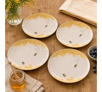 Hestia Set Of 4 Bee Hive Large Plates In Cream Cream