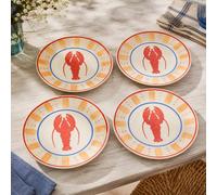 Hestia Set Of 4 Lobster Dinner Plates In White White