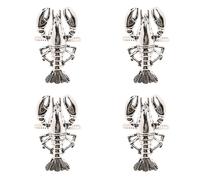 Hestia Set of 4 Lobster Napkin Rings in Silver Hestia Silver