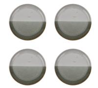 Hestia Set of 4 Reactive Glaze Grey Side Plates 18cm