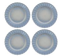 Hestia Set Of 4 Reactive Glaze Side Plates - Blue In Mid Blue Mid Blue One Size