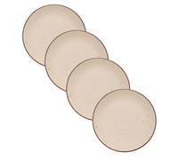 Hestia Set Of 4 Speckled 9" Dinner Plates In Cream Cream One Size