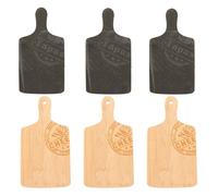 Hestia Set Of 6 Serving Platter - 3 X Wood & 3 X Slate Multi One Size