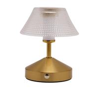Hestia Small Etched Glass Bronze Usb Led Touch Table Lamp In Gold Gold