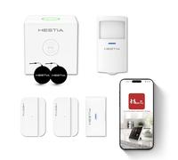 HESTIA Smart Cube Home Security Alarm System Bundle with PIR & Door Sensors | Includes Window & Door Alarms, PIR Motion Sensor and 2 Fobs, No Monthly Subscription Fee, Smart Home Security System