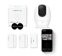 Hestia Smart Home Security Kit with Auto Tracking Camera, Door and Windows Alarm Sensor, Smart Cube Hub Home Security System with App No Monthly Subscription Fee Security System
