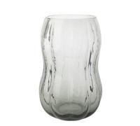 Hestia Smoked Grey Glass Vase - Tall