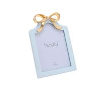 Hestia Soft Blue with Gold Ribbon Photo Frame - 5" x 7" Hestia Blue