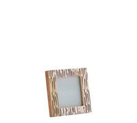 Hestia Striped Bone Photo Frame 2.5" X 2.5"