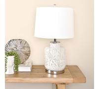 Hestia Table Lamp With White Confetti Glass Base White One Size