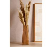Hestia Tapered Ribbed Glass Vase - Brown Hestia Brown