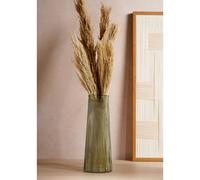 Hestia Tapered Ribbed Glass Vase - Green Hestia Green