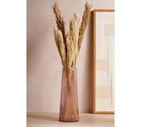 Hestia Tapered Ribbed Glass Vase - Pink Pink