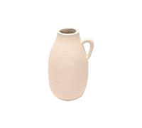 Hestia Textured Metal Jug Vase - White