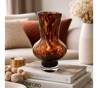 Hestia Tortoise Shell Vase In Brown Brown