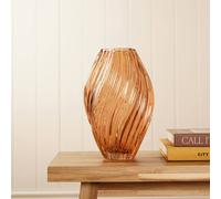 Hestia Twisted Vase In Brown Brown One Size