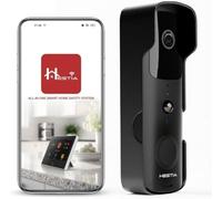 Hestia Video Doorbell Camera Wireless with Human Detection Night Vision | Features 2-way audio, FHD 1/3" CMOS colour sensor, long-lasting battery, and works with Alexa and Google Assistant.