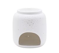 Hestia White Ceramic Oil Burner Holder With Pin Hole Detail Hestia White