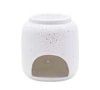 Hestia White Ceramic Oil Burner Holder With Pin Hole Detail White One Size