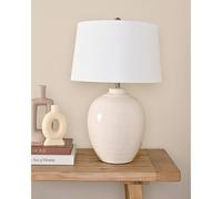 Hestia White Ceramic Table Lamp White One Size