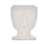 Hestia White Face Vase