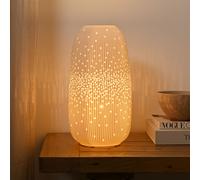 Hestia White Tall Ribbed Table Lamp Hestia White