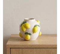 Hestia White Vase With Lemons White