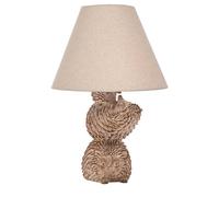 Hestia Wood Effect Resin Hedgehog Table Lamp In Brown Brown One Size