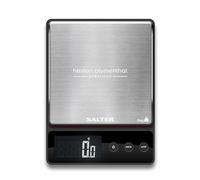 Heston Blumenthal Precision by Salter Digital Kitchen Scales - Premium Compact Baking/Cooking Scale, For Weighing Food/Coffee and Liquid, 0.5 g Increments, Slim, Stainless Steel/Black