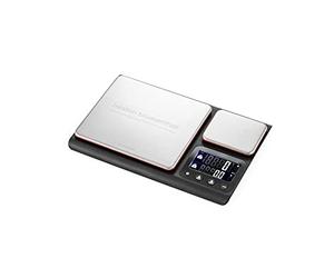 Heston Blumenthal Precision Dual Platform Precision Scale by Salter, 10kg Capacity, Ultimate Accuracy Platforms, Easy-to-Read Digital Display, Measures Metric and Imperial Weight, Aquatronic Feature - Black