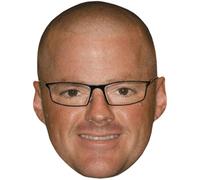 Heston Blumenthal (Smile) Celebrity Mask, Flat Card Face, Fancy Dress Mask