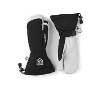 Hestra - 3-finger leather ski gloves - Army Leather Heli Ski 3 Finger Black in Leather - Size 11 Black 11