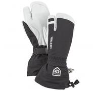Hestra - Ski gloves - Army Leather Heli Ski 3 Finger Black for Men, in Leather Black 10