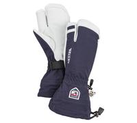 Hestra - 3-finger leather ski gloves - Army Leather Heli Ski 3 finger Navy in Leather - Size 11 Navy