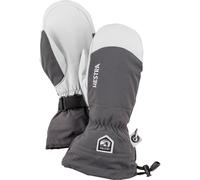 Hestra Army Leather Heli Ski and Snowboard Mitten Unisex Grey