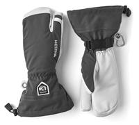 Hestra Army Leather Heli Ski Glove - Classic 3-Finger Snow Glove for Skiing, Snowboarding and Mountaineering, Grey, 7