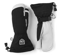 Hestra Army Leather Heli Ski Glove - Classic 3-Finger Snow Glove for Skiing, Snowboarding and Mountaineering, Black, 10