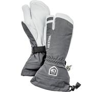 Hestra Army Leather Heli Ski Glove Unisex 3 Finger In Grey