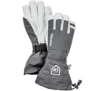 Hestra Army Leather Heli Ski Glove Unisex 5 Finger Grey