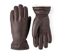 Hestra Buvika Deerskin Gloves Women - leather with lining, lining Autumn-Winter Winter - 6 HS dark brown