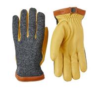 Hestra Deerskin Wool Tricot Gloves Men - men´s leather with lining Autumn-Winter - 9 HS yellow