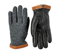 Hestra Gloves Wool Tricot Leather Anthracite Black Grey Dark Grey size 9