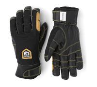 Hestra Ergo Grip Active Glove, Leather Windproof 5-Finger Durable Outdoors Glove for Skiing, Hiking, Kayaking, & Backpacking - Blk/Blk - 8